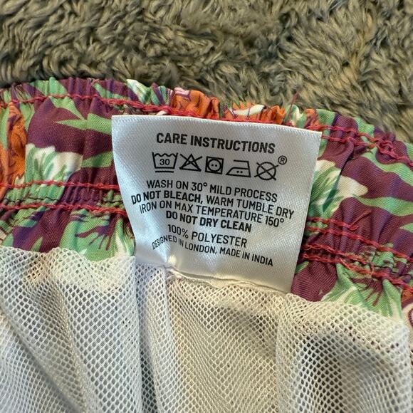 Boardies Apparel Shorts Swim Shorts Trunks M Pink Palm Print Tropical Quick Dry - Picture 8 of 11